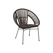 Stol Berwyn 2294 (Temno rjava) Temno rjava, 80x70x49cm, Ratan, Kovina
