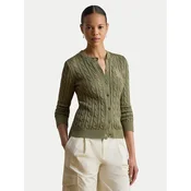 LAUREN RALPH LAUREN Pletena jopica Cable 200P14040500 Zelena Regular Fit
