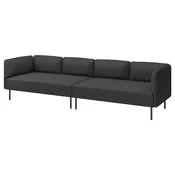 LILLEHEM Modularna sofa 4-sed, Gunnared/tamnosiva metal