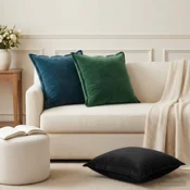 vidaXL Prevleka za blazino 2 kos HOUTEN Črna 60 x 60 cm Žamet