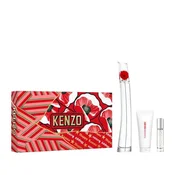 Kenzo Flower By - EDP 100 ml (za ponovno polnjenje) + losjon za telo 75 ml + EDP 10 ml (za ponovno polnjenje)