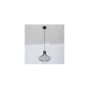 Luster na sajli SOLANO 1xE27/15W/230V crna/sjajni hrom