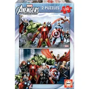 Northix Marvel Avengers 2x100-delna sestavljanka za otroke in odrasle