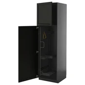 METOD Visoki element-ostava, Crnosiva/Lerhyttan crno bajcovano, 60x60x200 cm