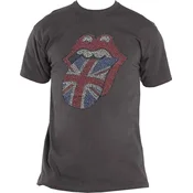 The Rolling Stones Classic UK Tongue (Embellished) Charcoal Grey S Ženske Majica