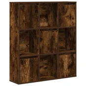 Vidaxl Knjižna omara dimljeni hrast 89x24x101,5 cm inženirski les