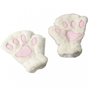 Rokavice brez prstov Paw - bele KP21316