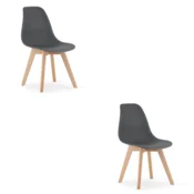 KITO stolica tamno siva / prirodne noge x 2