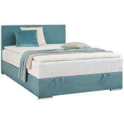 Carryhome POSTELJA Z VZMETNICO 90 cm  x 200 cm , tekstil barve petroleja