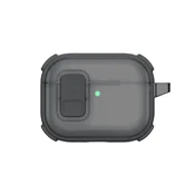 Ovitek za AirPods Pro 3 Titan Pro Mag, prozoren – črn