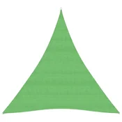 Vidaxl Senčno jadro 160 g/m2 svetlo zeleno 4x5x5 m HDPE
