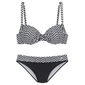 JETTE Bikini crna / bijela