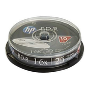 HP BD-R, enoslojni 25 GB, standardni, škatla za torto, BRE00071-3, 69321, 6x, 10-pack, za arhiviranje podatkov