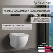 shumee Stenska straniščna školjka z mehkim zapiranjem duraplastnega sedeža Helmken 35103001 (bela)