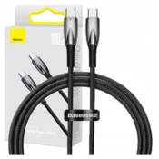 1 to 3 Baseus Kabel Usb-C V Usb-C Prenosnik Telefon Tablica 100W 1M Hitro Polnjenje