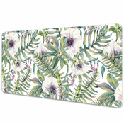 Decormat Podloga za pisalno mizo White flowers 100x50 cm