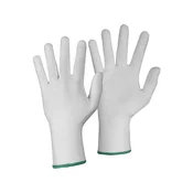 CXS Rokavice CXS TEWI, tekstilne s PVC tarčami, bele