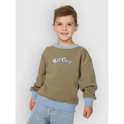 Rip Curl Ride The Wave Crew Kids Sweater surplus green