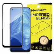 Kaljeno steklo s polnim lepilom, zaščita zaslona z okvirjem za Realme 7 črna