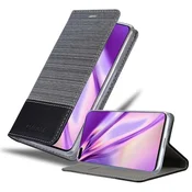 Cadorabo CADORABO Ohišje, združljiv s Huawei v sivi črni barvi - zaščitni pokrov z magnetnim zapiranjem, stoječo funkcijo in režo za kartico, (20567342)