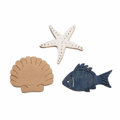 Rayher. Leseni okraski morski, 3.3,5cm, set 18