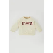DEFACTO Baby Boy Motto Printed Crew Neck Sweatshirt