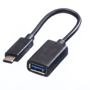 VALUE Value USB kabel USB 3.2 gen. 1 (USB 3.0) USB-C® vtič\, USB-A vtičnica 0.15 m črna  11.99.9030, (20416594)