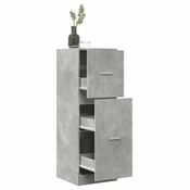 Ormaric za lijekove boja betona 40x41x118 cm konstruirano drvo