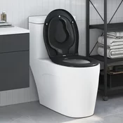 vidaXL Družinski WC pokrov z otroškim pokrovom Hitra sprostitev Duroplast