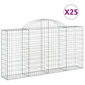 Lucne gabionske košare 25kom 200x30x100/120cm pocincano željezo