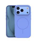 Ovitek za iPhone 17 Pro Max/18 Pro Max, silikonski MagSafe – nebesno moder