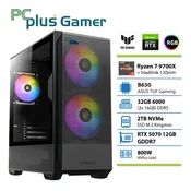 PCPLUS Gamer Ryzen 7 9700X 32GB 2TB SSD RTX 5070 12GB gaming namizni računalnik