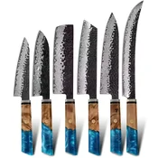 Set damašćanskih kuhinjskih noževa AI-37546 - Plava KP37546