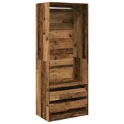 Vidaxl Garderobna omara starinski les 80x50x200 cm inženirski les