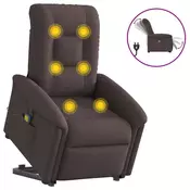 Vidaxl vidaXL Električni masažni stol z dvigalom, nagibni, temno rjav