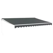 MAISON CHIC Zložljiva tenda - Senčniki antracitna 4,5x3 m blago in aluminij, (22038364)
