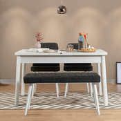 Hanah Home HANAH HOME Santiago White-Antracite jedilniška garnitura, (20976251)