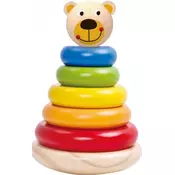 Drvena igračka za nizanje Tooky toy - Medvjed