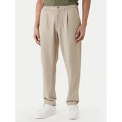 Calvin Klein Hlače iz tkanine LV04LF607G Bež Tapered Fit