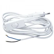 Elit+ prikljucni kabl euro utikac pp/l-u 2x0.75/ 2m sa meduprekidacem beli 2.5a 250v ( EL75290 )