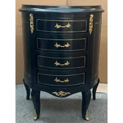 Casa Padrino baroque chest of drawers with 4 drawers black/gold - Handmade solid wood chest of drawers in baroque style - Handmade baroque furniture - Noble & Magnificent