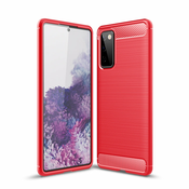 Ovitek za Samsung S20 FE 5G/4G | Carbon vzorec | Rdeč