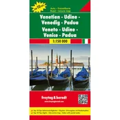 Freytag & Berndt Autokarte Venetien, Udine, Venedig, Padua. Veneto, Udine, Venice, Padua