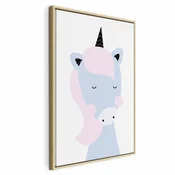 Slika - Sweet Unicorn (1 Part) Vertical 40x60 U prirodnom drvenom okviru