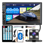 Dexxer avtoradio (12-24V, 2DIN, LCD touch, 4x45W, USB, Bluetooth) + kamera in daljinec