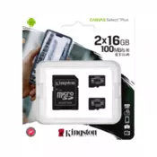 KINGSTON Memorijska kartica microSD 2x16GB - SDCS2/16GB-2P1A - microSD, 16GB, UHS U1