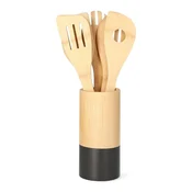 Kuhinjski set Bamboo 5kom - Black - HML