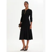 KARL LAGERFELD Pletena obleka B1W13003 Črna Regular Fit