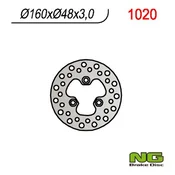 shumee Sprednji zavorni disk NG za Suzuki LTR 450 (2006-2012), 160 mm, 3 luknje