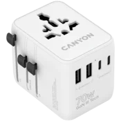 CANYON putni adapter OnTour 70 EU/UK/US/AUS 70W bijeli CNS-TA70W1006W